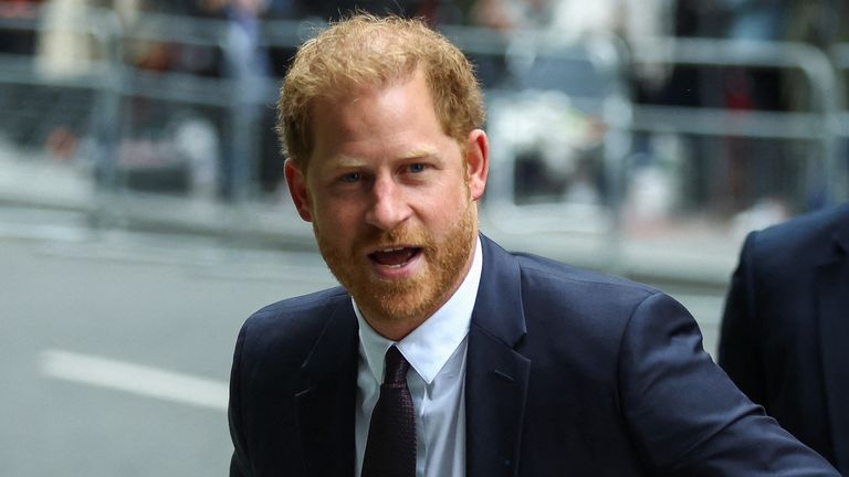 Britain&#39;s Prince Harry, Duke of Sussex arrives the Rolls Building of the High Court in London, Britain June 6, 2023. REUTERS/Hannah McKay