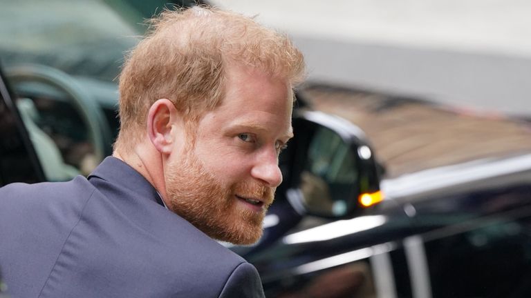 The Duke of Sussex arriving at the Rolls Buildings in central London to give evidence in the phone hacking trial against Mirror Group Newspapers (MGN). A number of high-profile figures have brought claims against MGN over alleged unlawful information gathering at its titles. Picture date: Wednesday June 7, 2023.