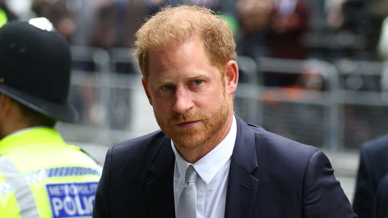 Britain&#39;s Prince Harry, Duke of Sussex walks outside the Rolls Building of the High Court in London, Britain June 7, 2023. REUTERS/Hannah McKay