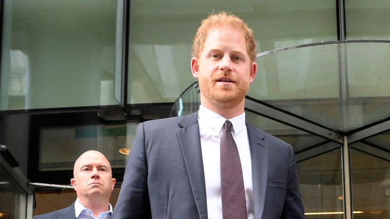 Britain&#39;s Prince Harry, Duke of Sussex walks outside the Rolls Building of the High Court in London, Britain June 6, 2023. REUTERS/Toby Melville