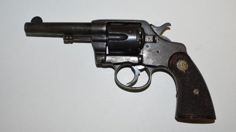 The revolver used by Louis De Zoysa to shoot Metropolitan Police officer Matt Ratana