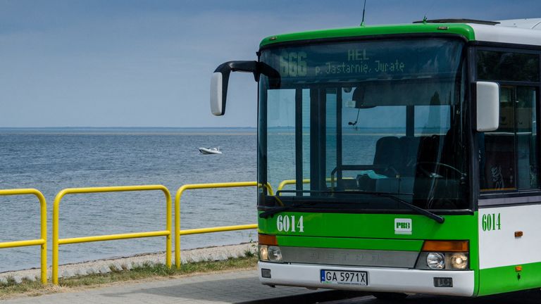 It looks like any other bus - but religious groups say the route number 666 is "Satanic stupidity". Pic: REUTERS / MICHAL DOBRASA/PKS GDYNIA