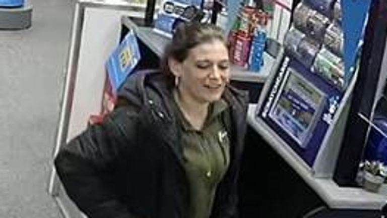 CCTV of missing woman Sarah Henshaw from Ilkeston, Derbyshire. Source: Derbyshire Police