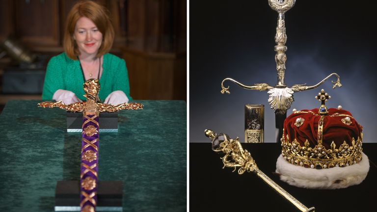 The Elizabeth Sword and Honours of Scotland. Pic: Historic Environment Scotland