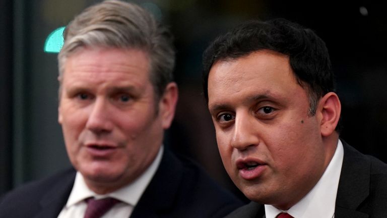 Sir Keir Starmer, left, will make the announcement alongside Anas Sarwar, right. Pic: AP