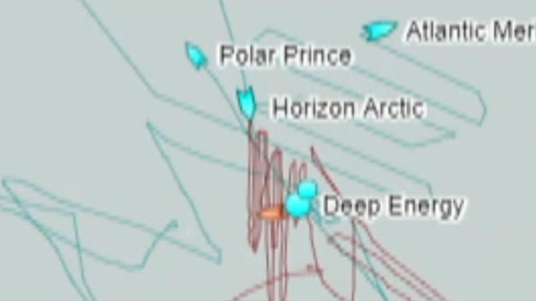 Marine traffic map shows activity in area of missing submersible
