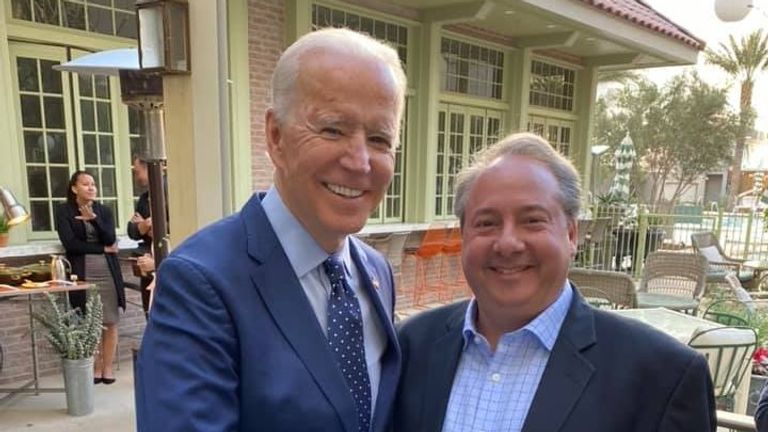 Jay Bloom and Joe Biden