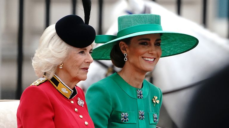 Queen Camilla and the Princess of Wales 