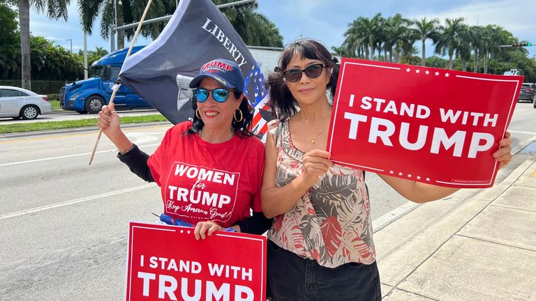 Trump supporters in Miami Pic: AP