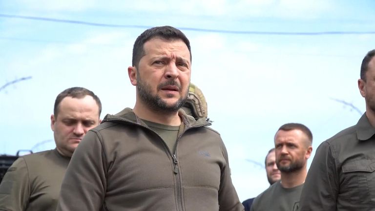 Volodymyr Zelenskyy has visited the Kherson region as the area grapples with the aftermath of devastating flooding.