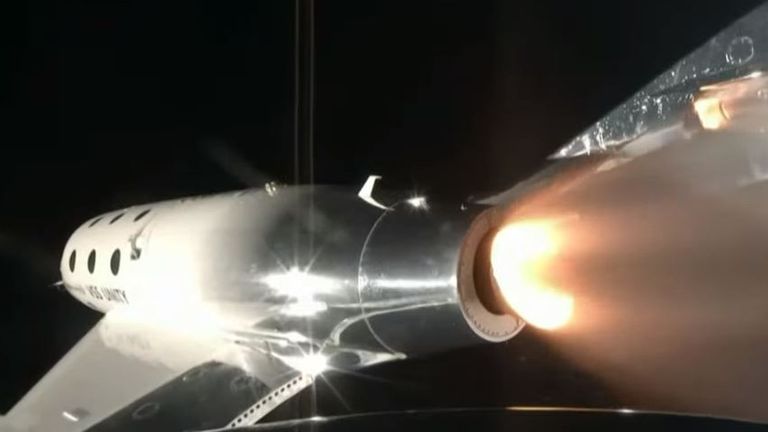 Galactic 01 launching into space