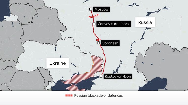 Wagner troops reportedly advanced north to 120 miles (200km) from Moscow when their convoy turned back