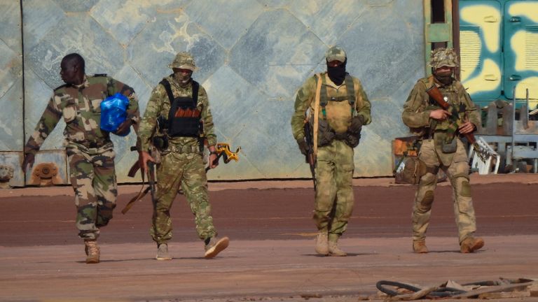 Wagner mercenaries in Mali. Pic:AP