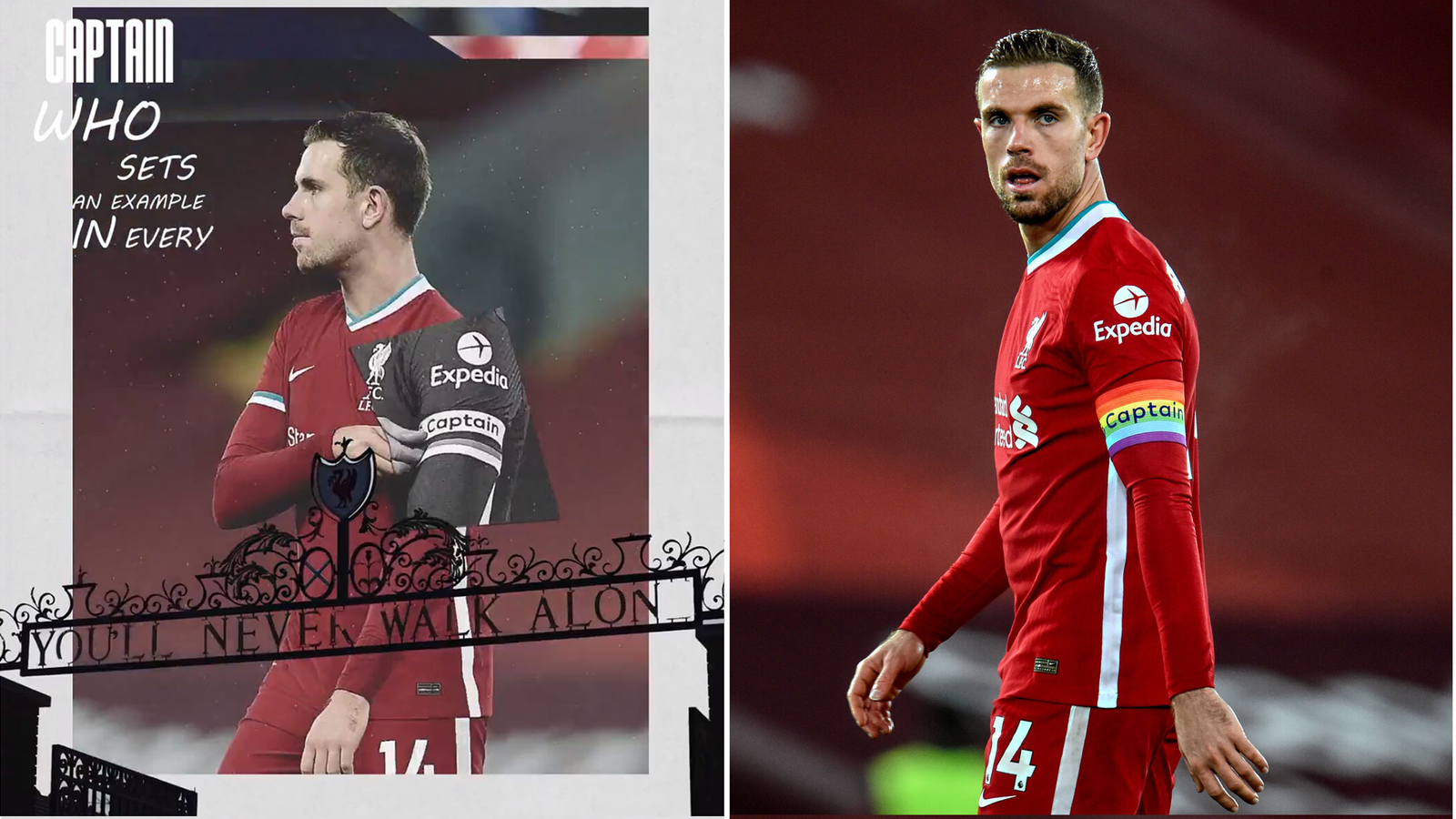 Jordan Henderson’s new Saudi Arabian membership turns rainbow armband photograph black and white