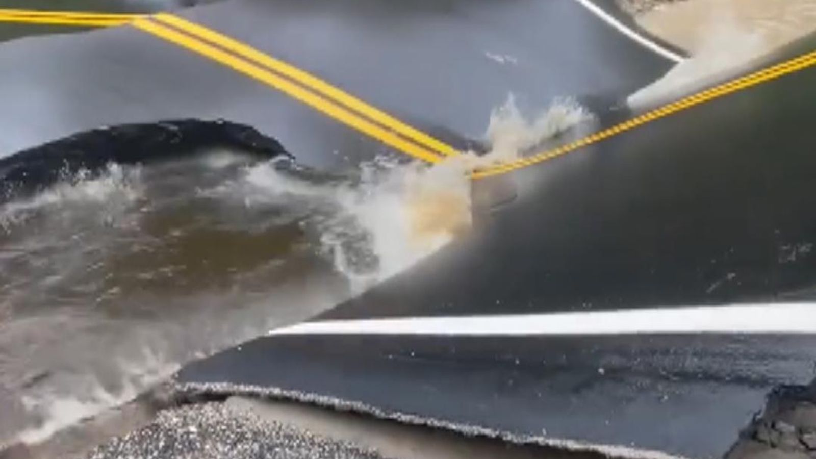 Us: Road Buckles And Crumbles In New Hampshire Flood As Excessive 