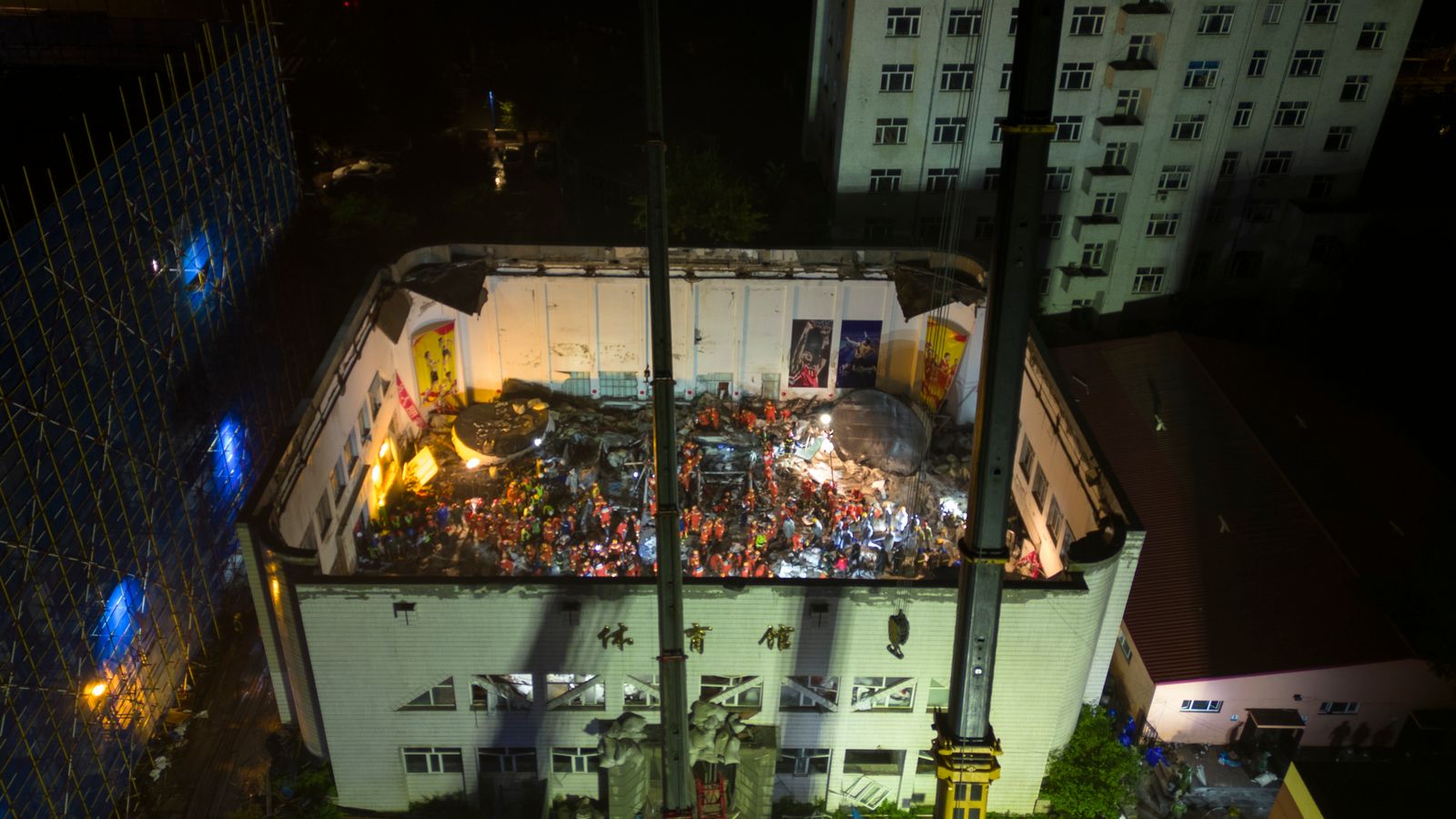 Eleven killed after faculty fitness center roof collapses on women’ volleyball workforce in China