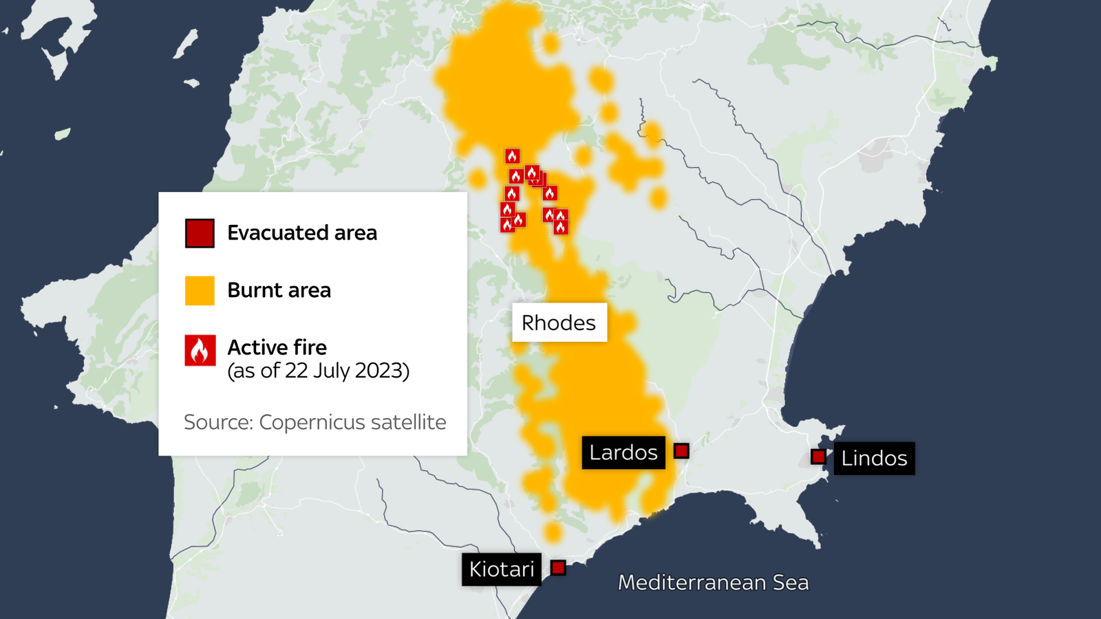 Sea evacuations begin in Corfu as wildfires spark chaos on second Greek