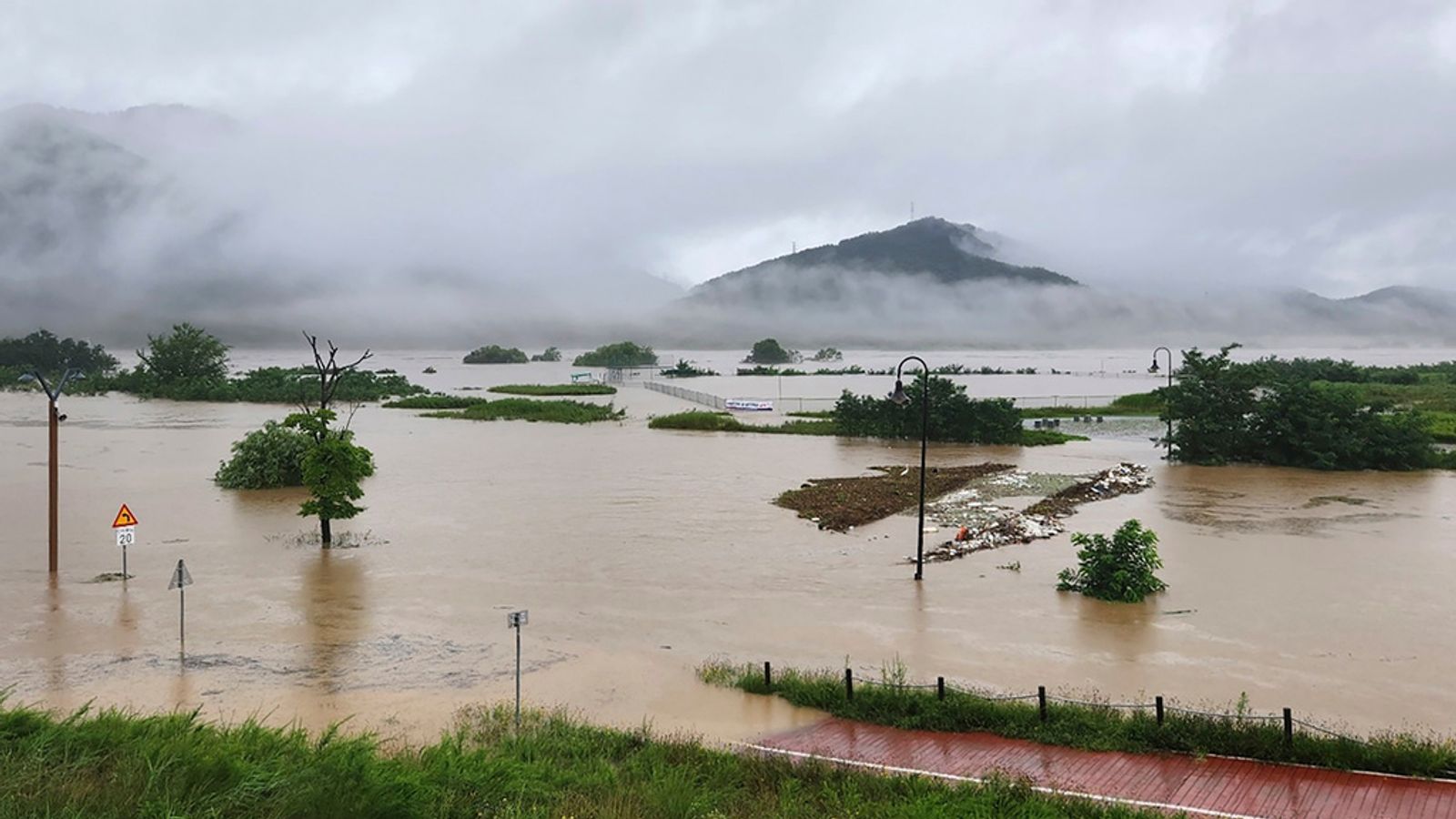 South Korea: At least seven dead after torrential downpours unleash flooding and landslides