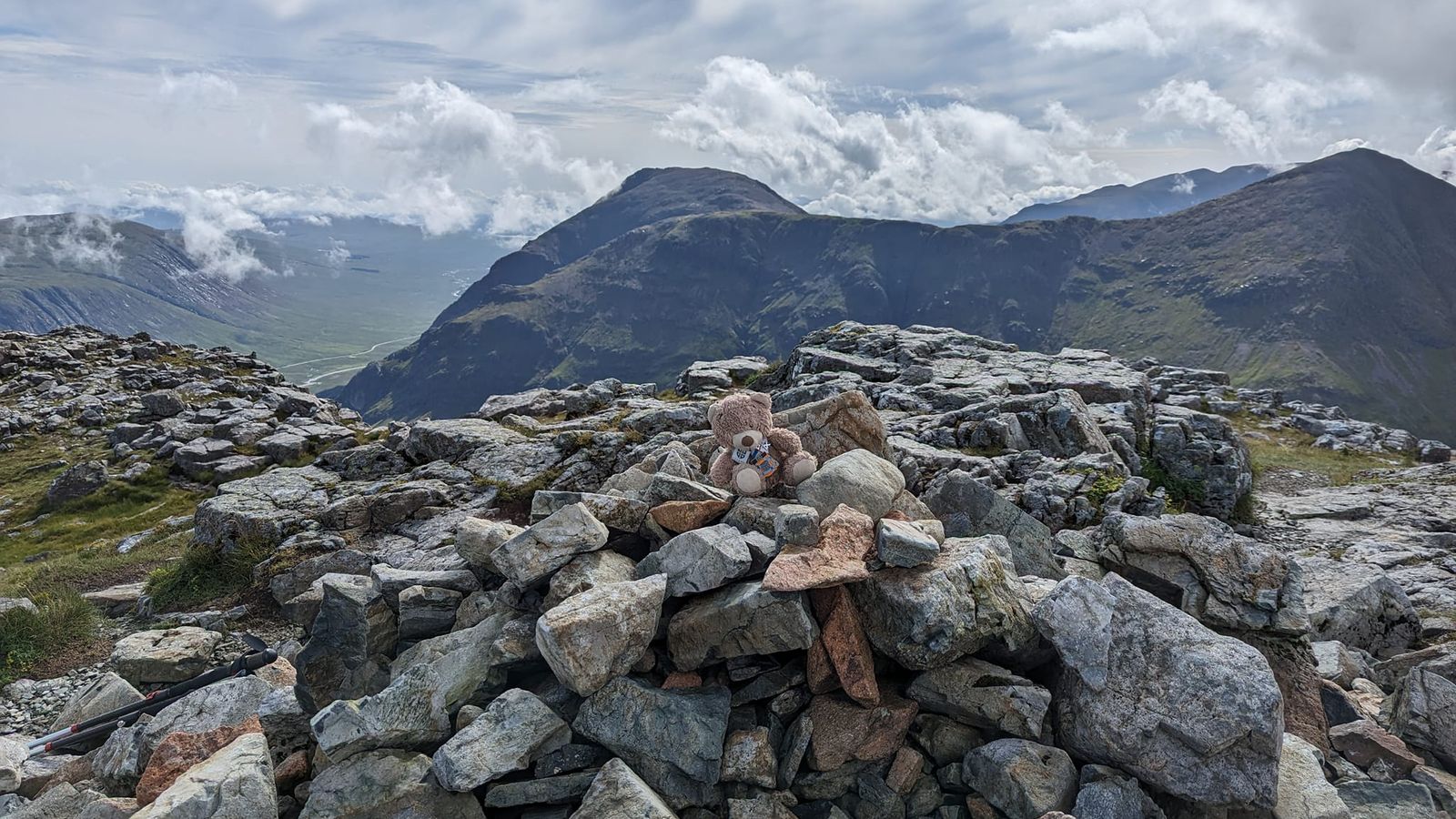 Globe-trotting teddy bear rescued from Scottish mountain close to Glencoe after being left behind