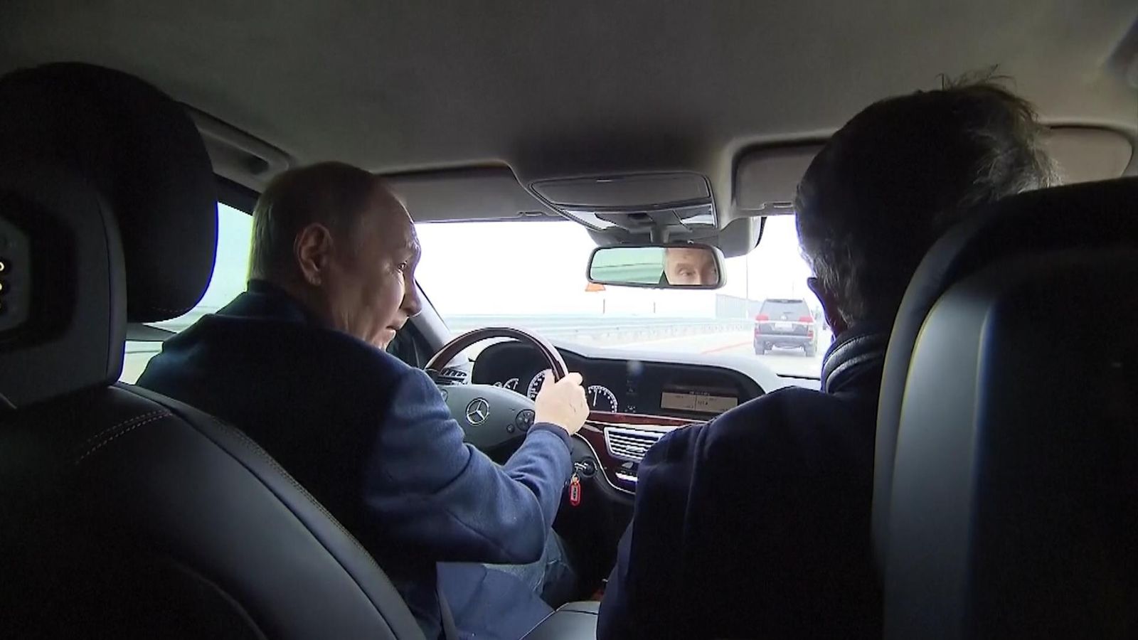 Vladimir Putin Drives Across Crimea Bridge In 2022 | World News | Sky News