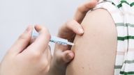 File photo dated 21/12/21 of a booster coronavirus vaccine being administered, as the NHS has visited every care home in England to deliver coronavirus booster and flu jabs, it has said.