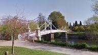 A man said his friend fell down an embankment into the River Wye near Victoria Bridge. Pic: Google