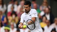 Novak Djokovic during the men&#39;s singles final