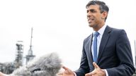 Prime Minister Rishi Sunak speaking to the media during his visit to Shell St Fergus Gas Plant in Peterhead, Aberdeenshire, for the announcement of further measures to protect the UK&#39;s long-term energy security. Picture date: Monday July 31, 2023.