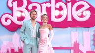 Ryan Gosling and Margot Robbie at the Barbie premiere in London. Pic: Vianney Le Caer/Invision/AP