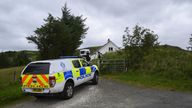 Police at the scene of an incident in Tarskavaig, a crofting village on the West coast of Sleat on the Isle of Skye in Scotland. Police Scotland said officers were initially called to the Tarskavaig area on Skye shortly before 9am on Wednesday after a report of a 32-year-old woman having been seriously injured at a property. She has since been taken to the Queen Elizabeth University Hospital in Glasgow for treatment. Picture date: Thursday August 11, 2022.