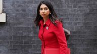 Home Secretary Suella Braverman, arrives in Downing Street, London, for a Cabinet meeting. Picture date: Tuesday July 18, 2023.

