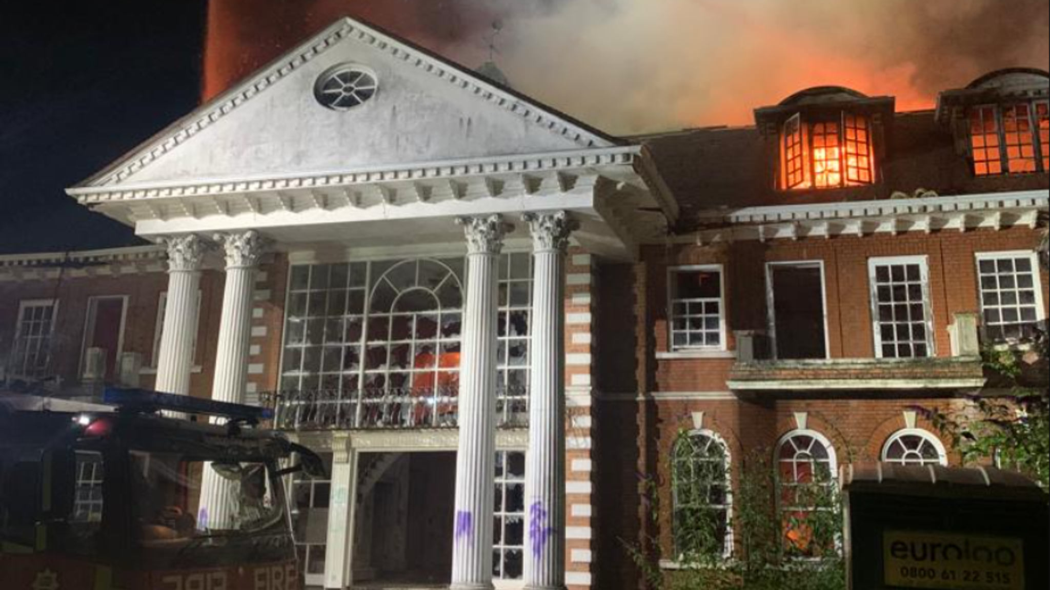 Fire on Billionaire s Row Firefighters tackle blaze at derelict