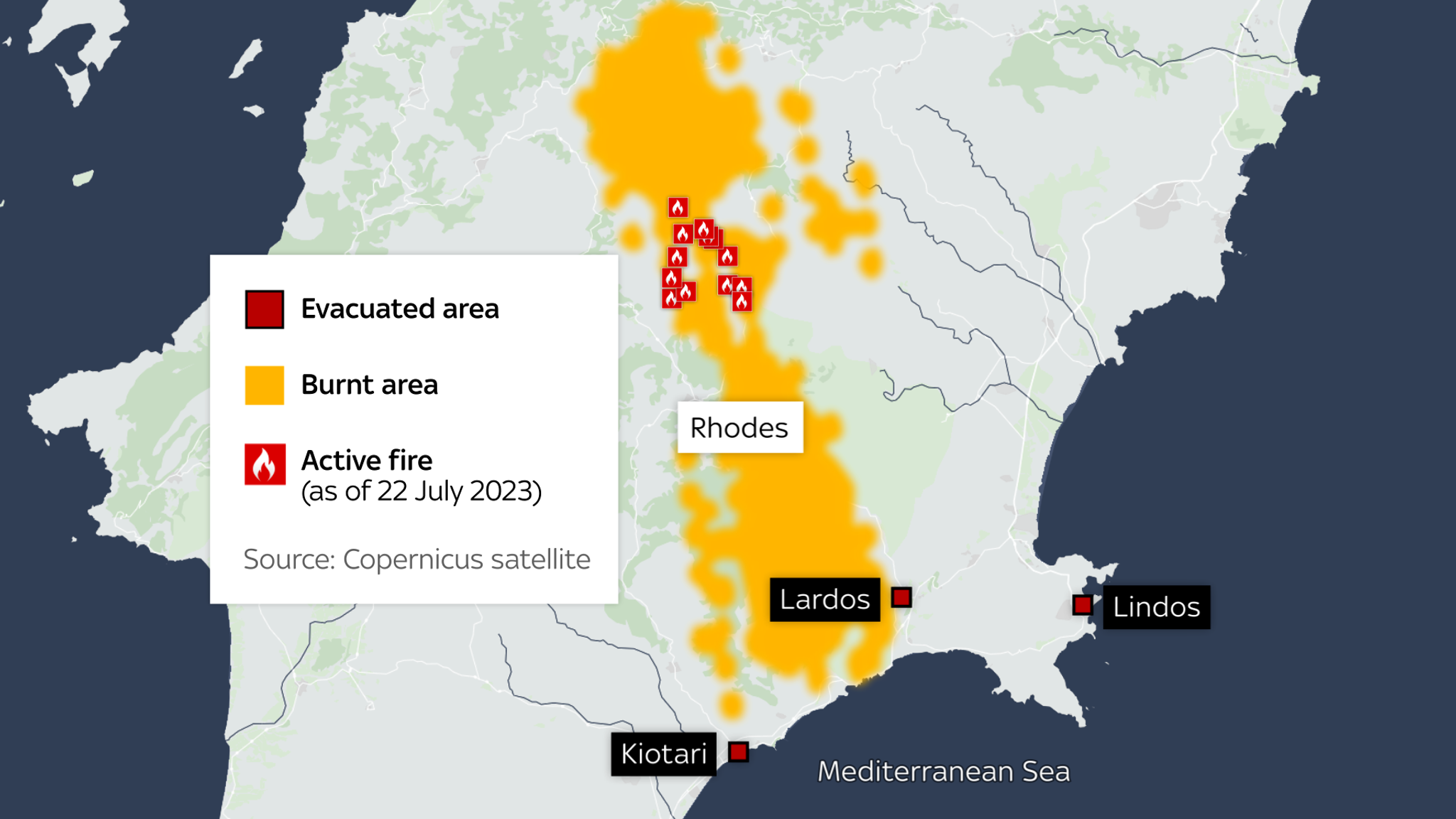 Sea evacuations begin in Corfu as wildfires chaos hits second Greek