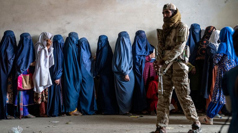 The Taliban have dramatically curtailed the rights of women and girls since they regained power. Pic: AP