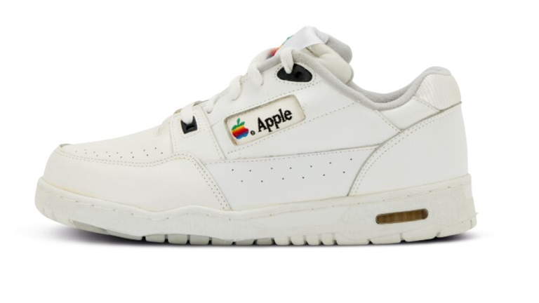 The Apple branded trainers will set you back a hefty sum. Pic: Sotheby&#39;s