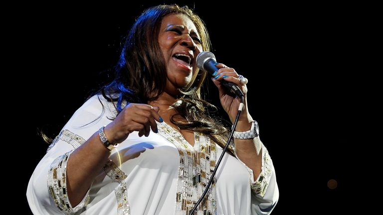 Aretha Franklin performs in 2012