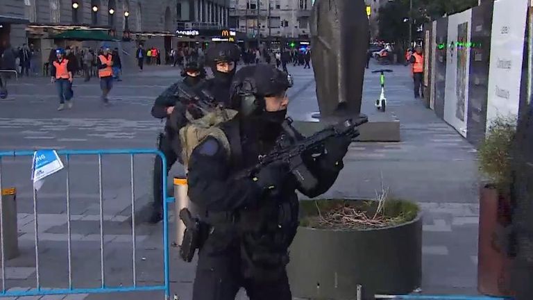 Armed police storm a construction site in New Zealand where a gunman went on a rampage