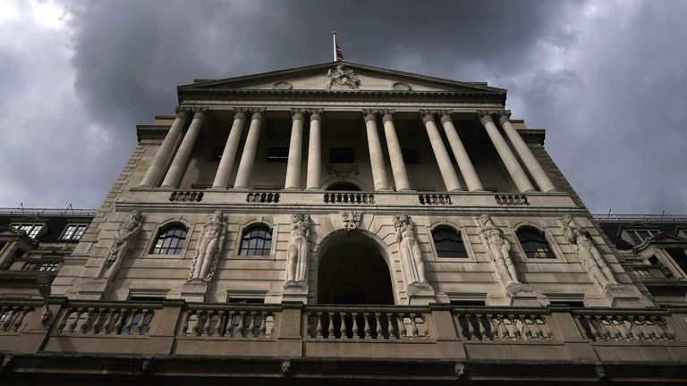 The Bank of England in the city of London                                                                                                                                                                                                                                          