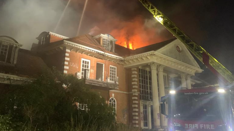 Fire on Billionaire’s Row: Firefighters tackle blaze at ‘derelict’ mansion in north London | UK News