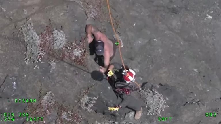 Climber rescue in California