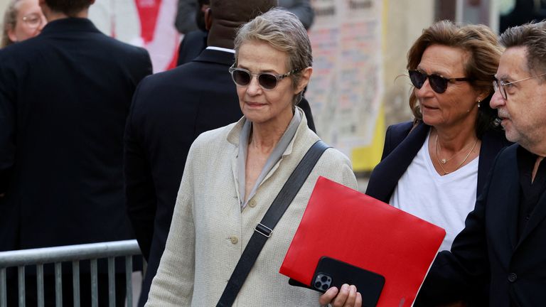 Charlotte Rampling arrives to attend the funeral of late singer, actress and muse Jane Birkin at the Church of Saint-Roch in Paris, France, July 24, 2023. REUTERS/Pascal Rossignol
