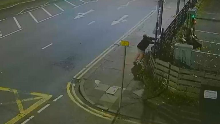 CCTV shows Connor Gibson disposing of items and walking home after he murdered his teenage sister Amber