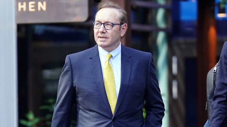 Actor Kevin Spacey arrives at Southwark Crown Court 