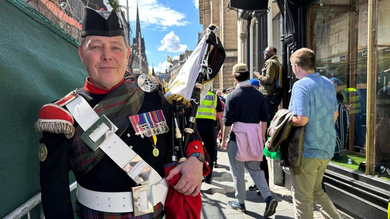 Stevie Small, the performance director of The Royal Edinburgh Military Tattoo, marched on behalf of the Atholl Highlanders as part of the People’s Procession.