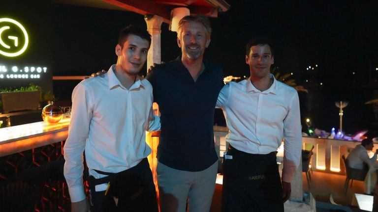 Edwin van der Sar was recently pictured at Gariful, a restaurant on the Croatian island of Hvar. Pic: Gariful/Facebook