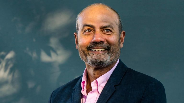 George Alagiah pictured Edinburgh International Book Festival in 2019