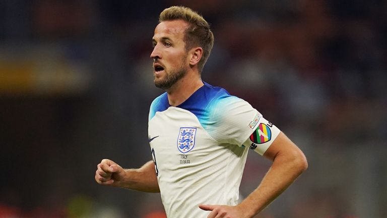 File photo dated 23-09-2022 of England&#39;s Harry Kane with the One Love armband. Discussions over whether Harry Kane will wear a &#39;OneLove&#39; armband against Iran remain ongoing just hours before England&#39;s World Cup campaign gets under way in Qatar. Issue date: Monday November 21, 2022.