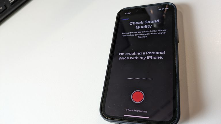 iPhone personal voice feature