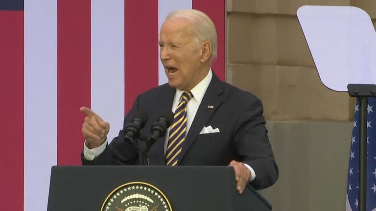 Joe Biden gives final address at Vilnius summit.