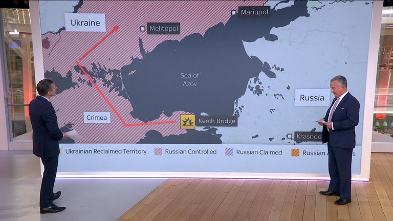 Military analyst Sean Bell has stressed how the bridge provides a vital logistic supply route for Russian forces in southern Ukraine, so disrupting the bridge has a direct impact on Russian frontline capability